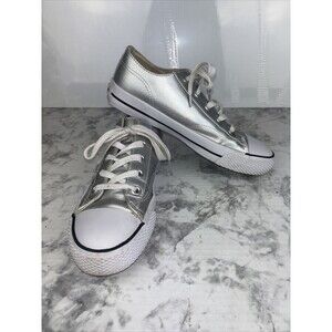 AIRWALK Legacee Silver Metallic Low Top Sneakers Shoes Size 8